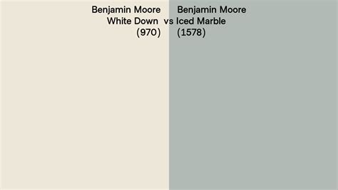 Benjamin Moore White Down Vs Iced Marble Side By Side Comparison