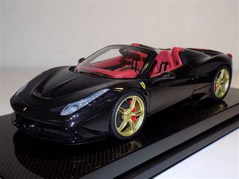 118 Mr Ferrari 458 Speciale A Nero Daytona No Stripe Carbon Base 【mr