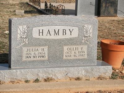 Julia Velma Harrell Hamby Homenaje De Find A Grave