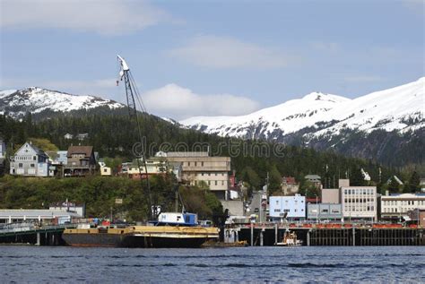 Ketchikan Downtown stock photo. Image of mountains, ships - 3026264