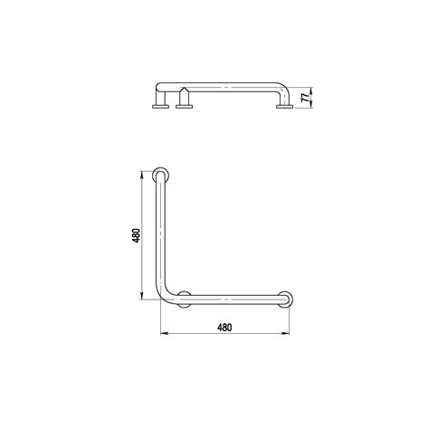 Barra De Apoyo En Ngulo Luxcover M Rmol Negro Presto Equip