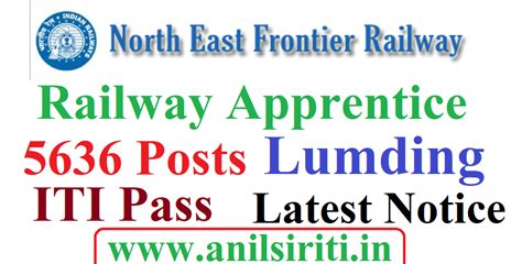 Nfr Lumding Railway Apprentice Document Verification Iti Pass