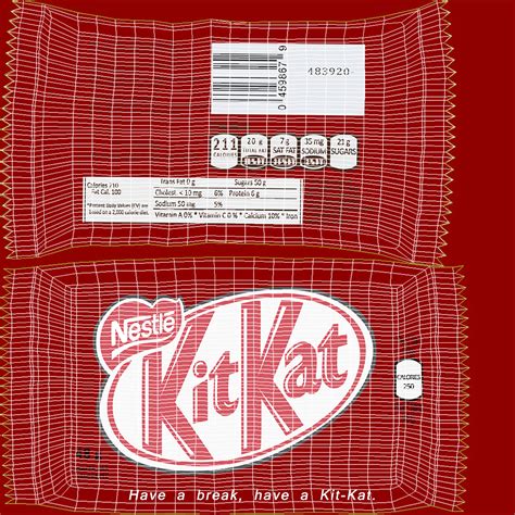 Kitkat Kit Kat Chocolate Bar 3d Model Flatpyramid