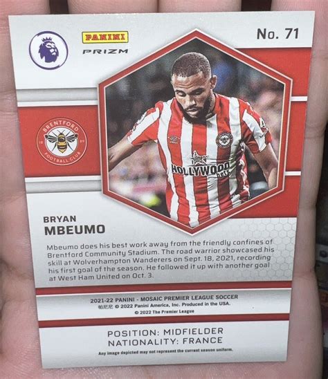 Panini Mosaic Premier League Bryan Mbeumo Rc For Sale