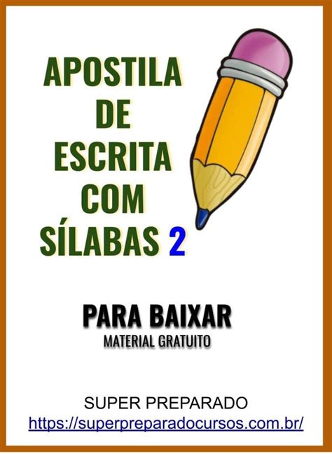 Apostila De Escrita Com Sílabas Parte 2 Simulados E Questões 022