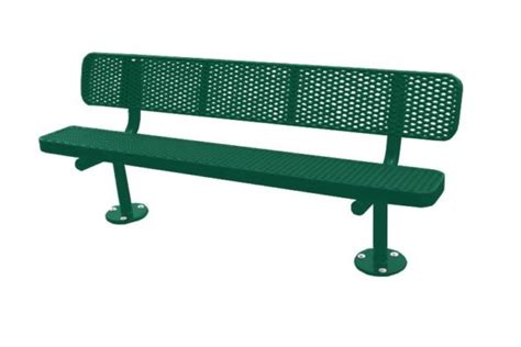 10 Park Bench With Backrest Plastisol Coated Expanded Metal