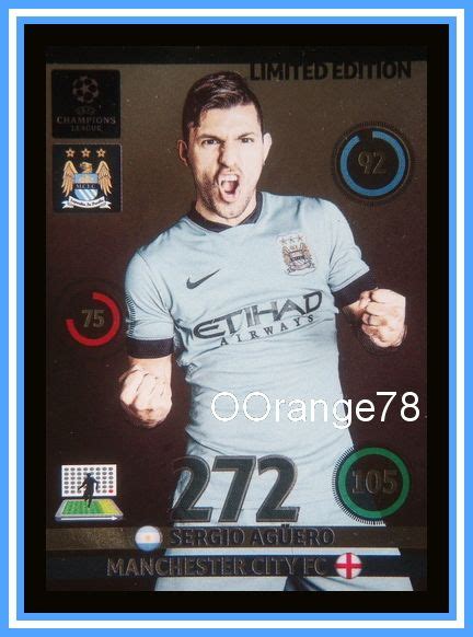 Limited Edition Agüero Match attax Baseball cards Cards