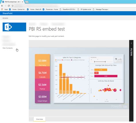 Int Grer Un Rapport Power Bi Report Server Laide Dun Iframe Dans