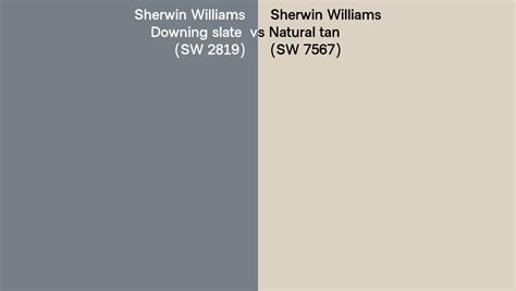 Sherwin Williams Downing Slate Vs Natural Tan Side By Side Comparison