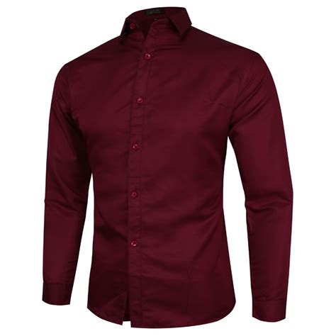 Mens Dress Shirts Casual Solid Color Long Sleeve Shirts Lightweight Comfort Button Up Shirts