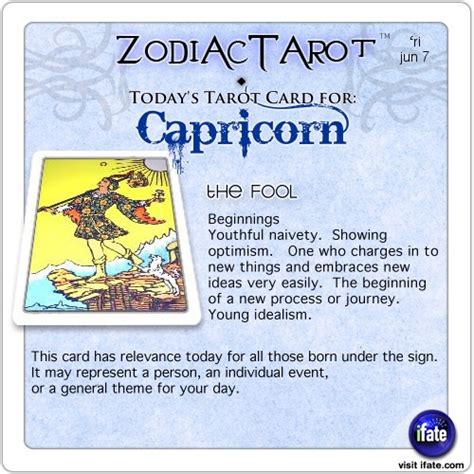 Daily Tarot Card For Capricorn From Zodiactarot Hey Capricorn Your