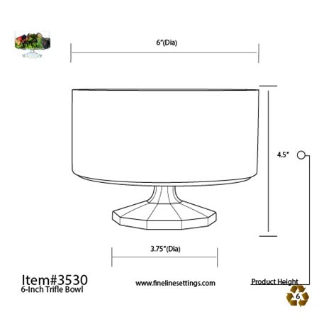 Schorin Company 38 Oz Clear Plastic Trifle Bowl 6 Diameter Schorin Company