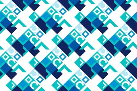 geometric seamless pattern with blue light color 28298535 Vector Art at ...