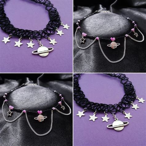 Pastel Goth Y2k Planet Chokers Etsy Shop OfStarsAndWine