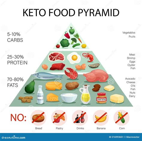 Pirámide de dieta keto ilustración del vector Ilustración de peso