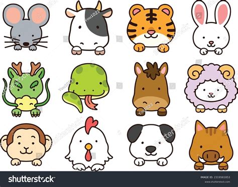 Draw Chinese Zodiac Cute Royalty-Free Images, Stock Photos & Pictures ...