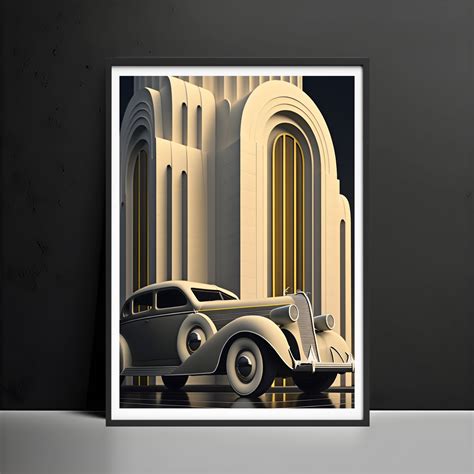 Art Deco Car Poster