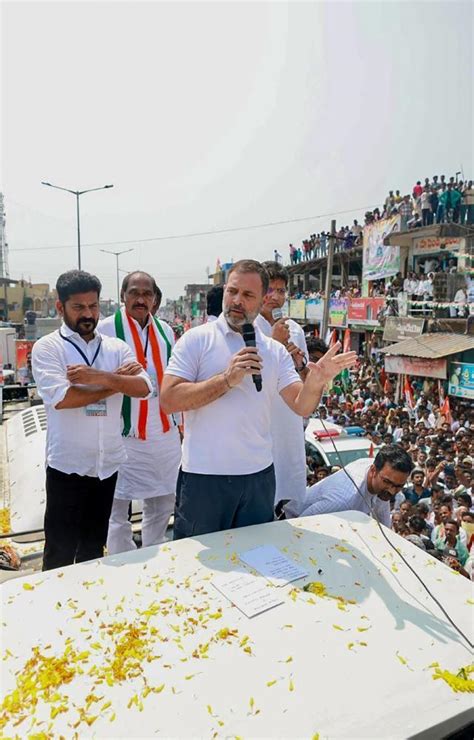 Congress Leader Rahul Gandhi Holds Yatra In Telangana