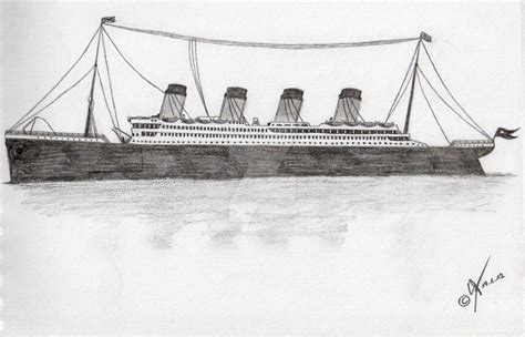 Rms Titanic On The Sea [black And White] By The Orient Express On Deviantart