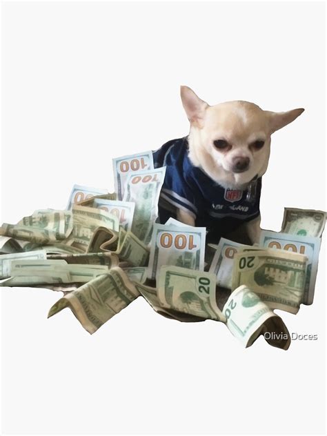 "Money Dog" Sticker for Sale by Olivia Doces | Redbubble