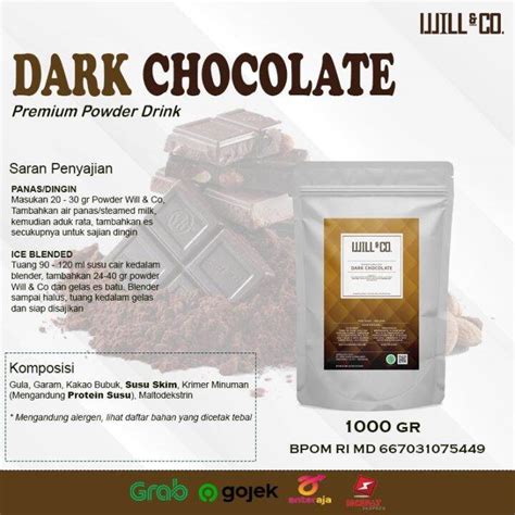 Bubuk Minuman Dark Chocolate Premium Will Co Powder Kg Lazada Indonesia