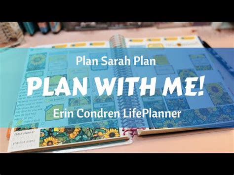 Plan With Me Oct Sunflower Stained Glass Erin Condren