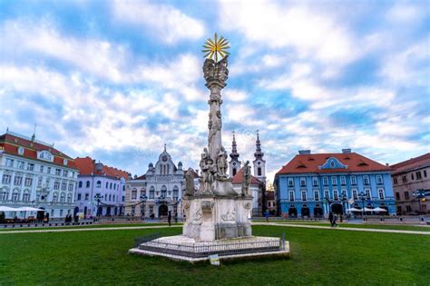 Timisoara Romania January 17 2024 Holy Trinity Column And Roman