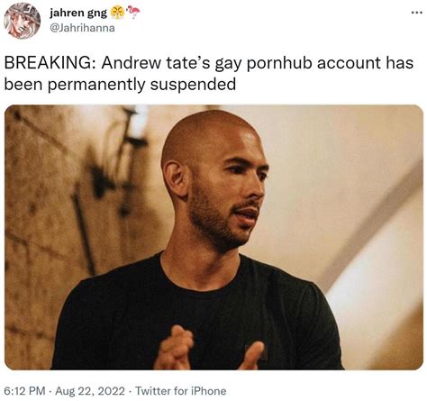 BREAKING Andrew Tates Gay Pornhub Account Has Been Permanently