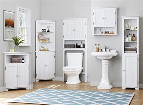 UTEX Bathroom Corner Storage Cabinet Small Floor Corner Cabinet With