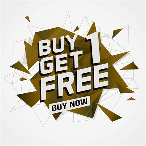 Premium Vector Buy 1 Get 1 Free Sale Tag Banner Design Template For