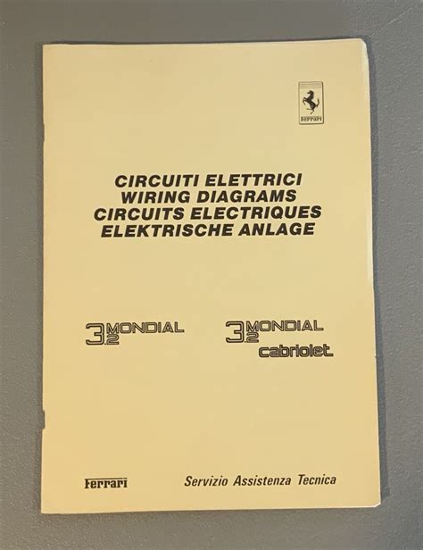 Ferrari 3 2 Mondial Wiring Diagrams Manual 488 87 Factory Original