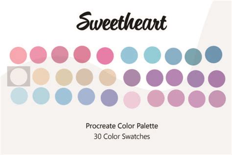 Sweetheart Procreate Color Palette Graphic By Pw Digital Designs · Creative Fabrica