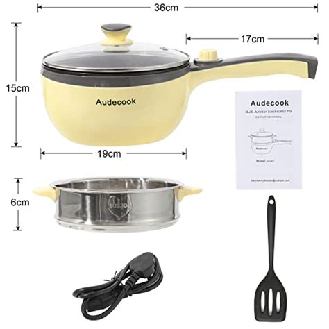 Audecook Elektrische Hot Pot Mit Dampfgarer L Cm
