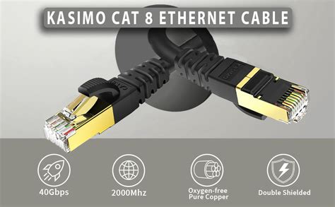 2m CAT 8 KASIMO Lan Kabel Netzwerkkabel Cat 8 Für 40Gbps Ethernet