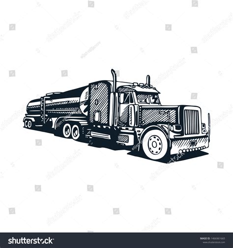 Truck Logo Black White Illustration Vector Stock Vector (Royalty Free ...