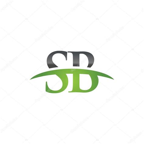 Carta inicial SB logotipo swoosh verde logotipo swoosh imagem vetorial ...