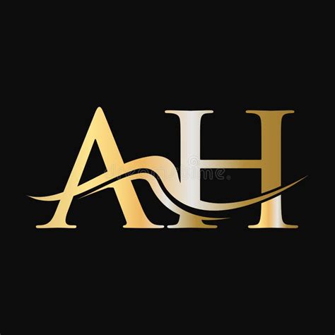 Letter Ah Logo Design Initial Ah Logotype Template Stock Vector