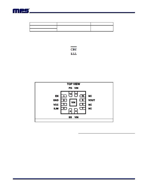 Mpq Datasheet Pages Mps V A Low Rdson Load Switch With