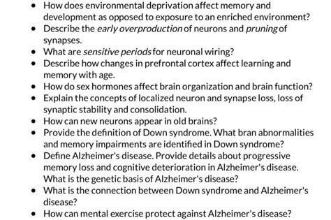 Solved How Does Environmental Deprivation Affect Memory Chegg