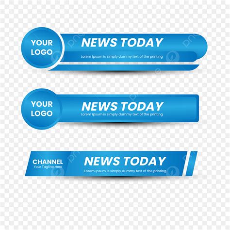 News Lower Thirds Vector Png Images Lower Third Breaking News Blue