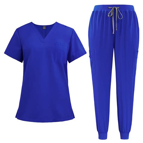 Mohiass Nurse Scrubs For Women Sets Professional Scrub Top And Pant