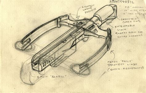 Crossbow Sketch at PaintingValley.com | Explore collection of Crossbow ...