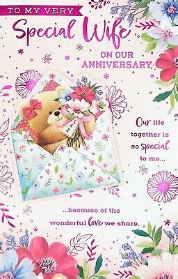 SPECIAL WIFE ON OUR ANNIVERSARY CARD EXTRA LARGE 12 X 8 7 Page