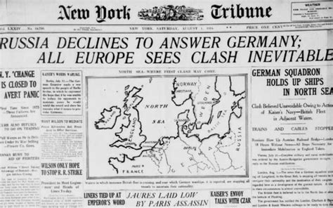 WWI Centennial France Mobilizes Germany Declares War On Russia