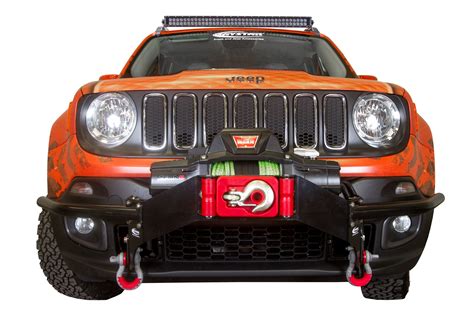 Daystar® Jeep Renegade 2017 Stubby Black Front Winch Hd Bumper