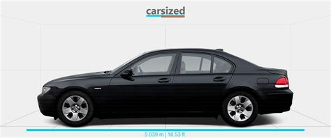 Bmw 7 Series 2005 2008 Dimensions Side View