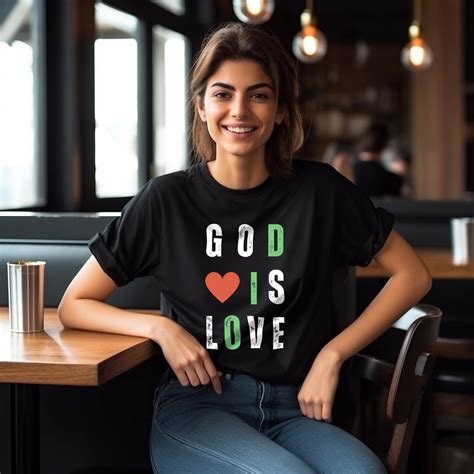 God Is Love T Shirt Dio è Amore Shirt Italian Flag Colors T Shirt Faith