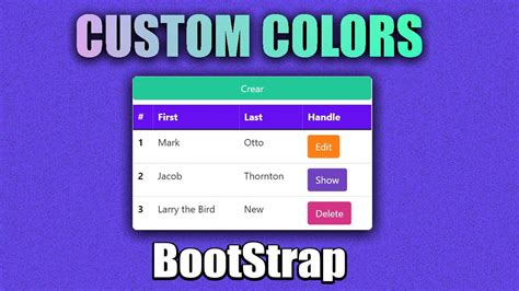 Bootstrap 5 Custom Colors ¡fácil Y Rápido Youtube