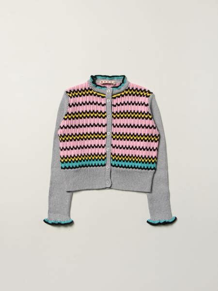 Marni Jacquard Cotton Cardigan Pink Marni Sweater M M Lk