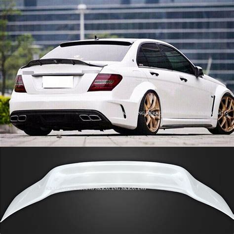 FOR 08 14 MERCEDES BENZ W204 C250 C300 PEARL WHITE DUCKBILL TRUNK